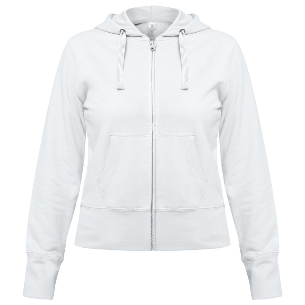Толстовка женская Hooded Full Zip белая в Пскове