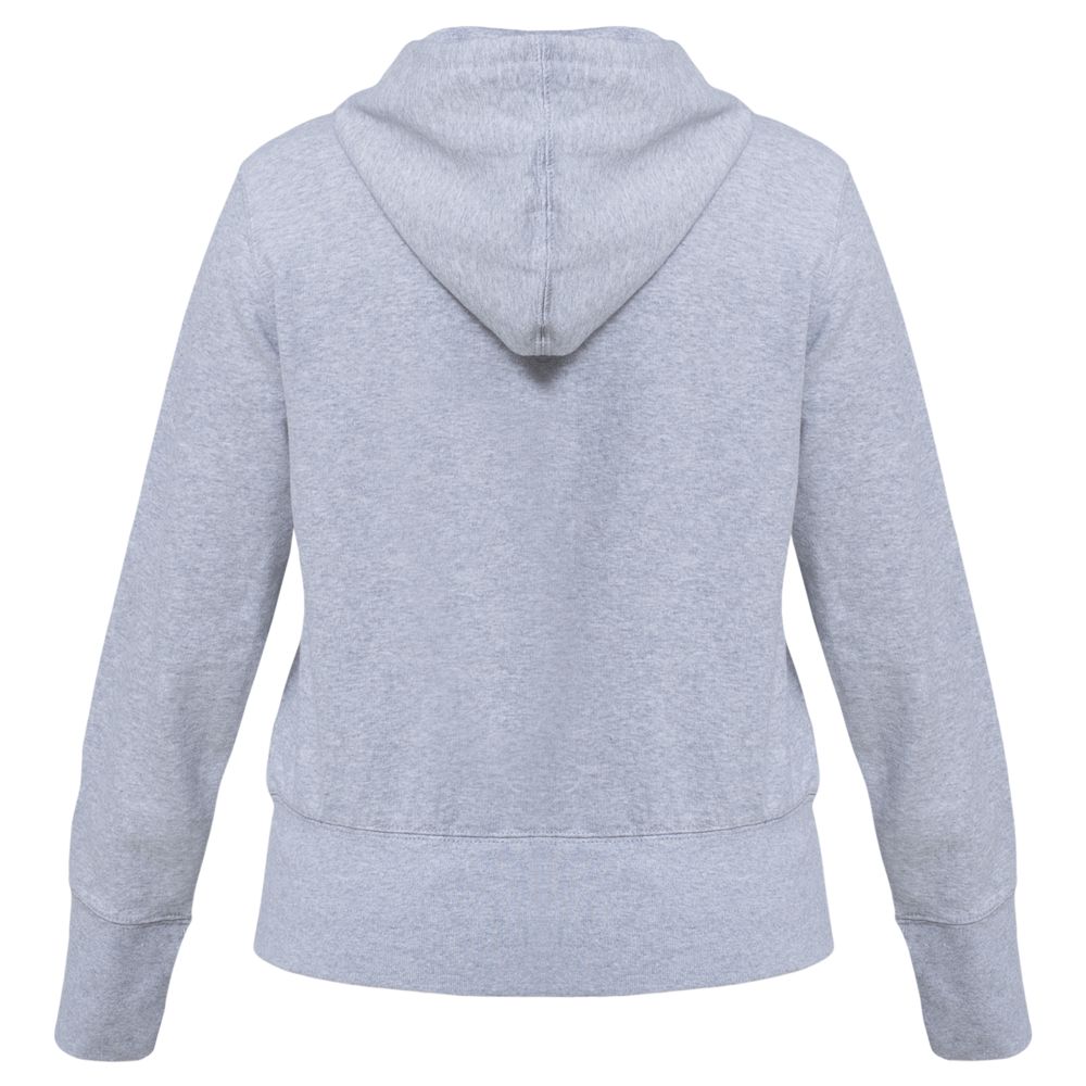 Толстовка женская Hooded Full Zip серый меланж в Пскове