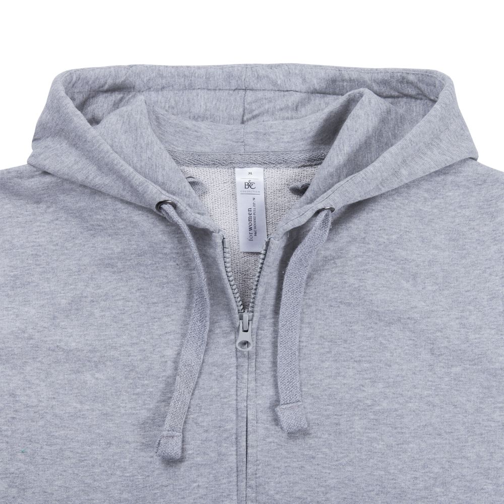 Толстовка женская Hooded Full Zip серый меланж в Пскове